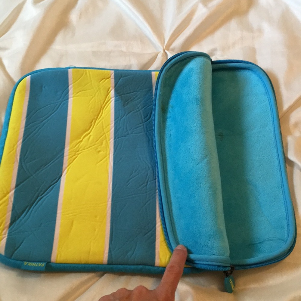 Pathika laptop/tablet sleeve.Blue/yellow - Picture 2 of 8
